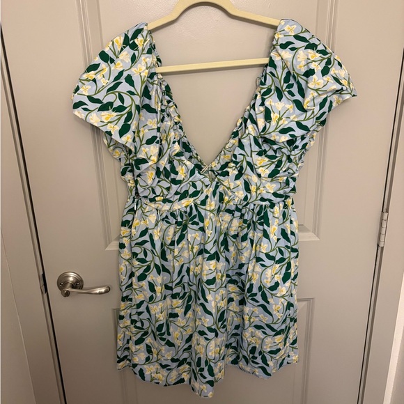 Agua by Agua Bendita Celeste V-Neck Printed Mini Dress - Picture 4 of 6